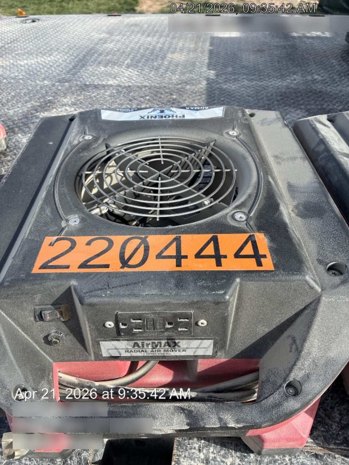 2022 PHOENIX AirMAX Radial Air Mover