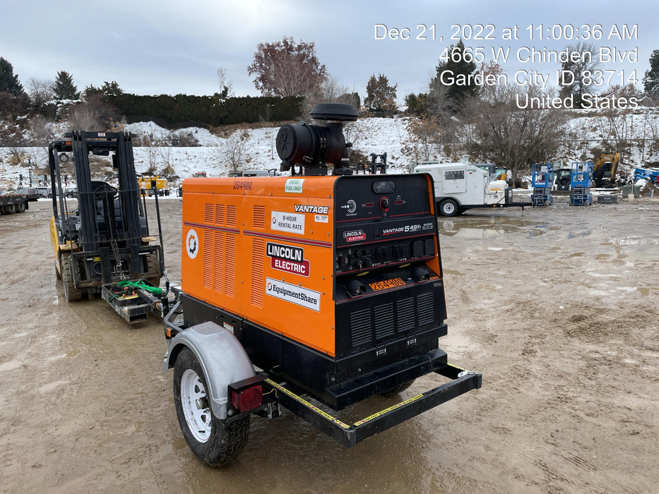 2021 Lincoln Electric Vantage 322 Vantage 322 Ready Pak 3 w/ Decals, ORANGE (includes trailer, cable rack, fender light kit) NO Telematics