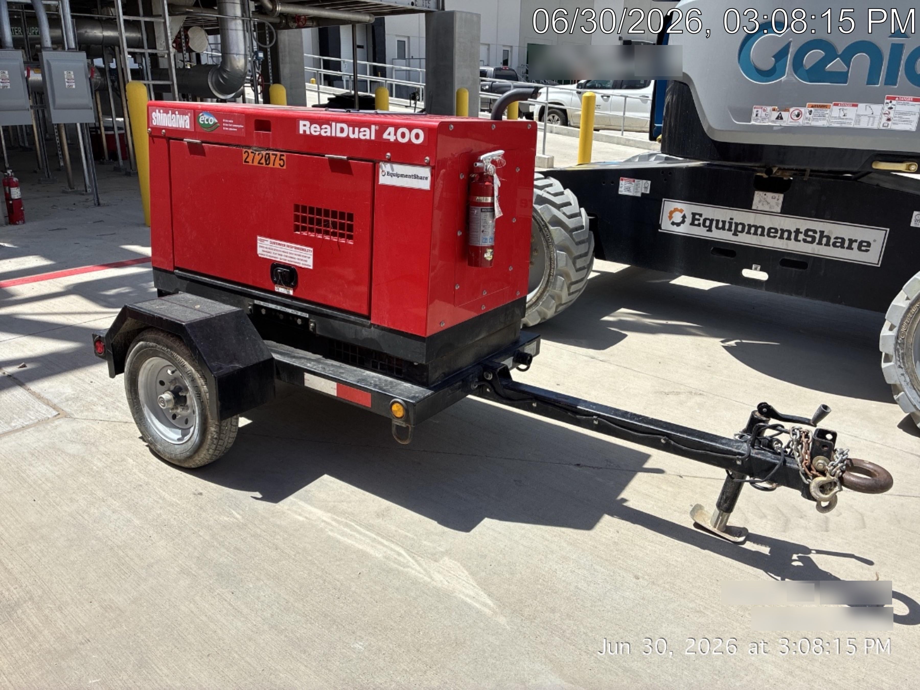 2022 Shindaiwa DGW400MDL Kubota D902 Engine, 23 HP, Dual Op Welder, Wire, Arc, Droop Stick, Tig, and CC Stick Functionality, Simulphase, 3 Phase and 1 Phase Gen Output, Single Axle NB Trlr, Slr Trckl Chrg 12V 12W, Fire Ext