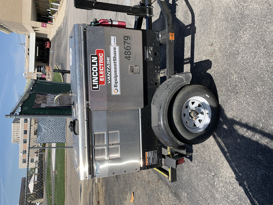 2019 Lincoln Electric Vantage 322 Ready-Pak 3, Two Wheel Trailer, Fender and Light Kit, Cable Rack