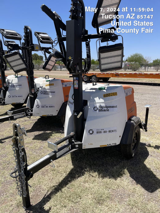2024 Generac MLT2 Diesel, Flex Switch 120V Input, Powerzone Controller, 
(4) 320W LED Lights, 4kW Generator, 39.9 Gal Fuel Tank, 2" Ball, T3