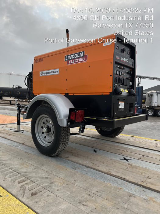 2022 Lincoln Electric LE400 Kubota V1505, Trlr, Cable Rack, Light Kit, ES Decals, T3