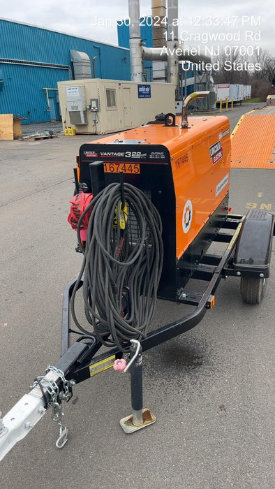 2021 Lincoln Electric Vantage 322 Vantage 322 Ready Pak 3 w/ Decals, ORANGE (includes trailer, cable rack, fender light kit) NO Telematics