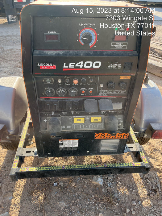 2022 Lincoln Electric LE400 Kubota V1505, Trlr, Cable Rack, Light Kit, ES Decals, T3