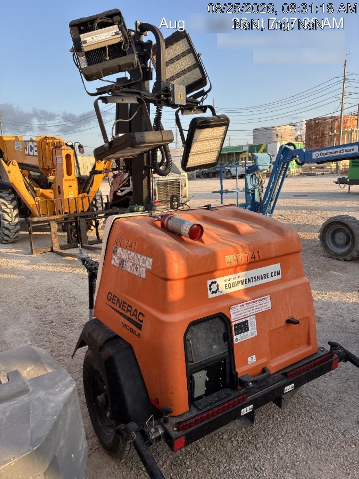 2025 Generac MLTS-4 Diesel, Mitsubishi L2E, 7.1 hp @1800 rpm, Flex Switch 120V Input, Powerzone Controller, (4) 320W LED Lights, 4kW Generator, 39.9 Gal Fuel Tank, 2" Ball, ES Decals