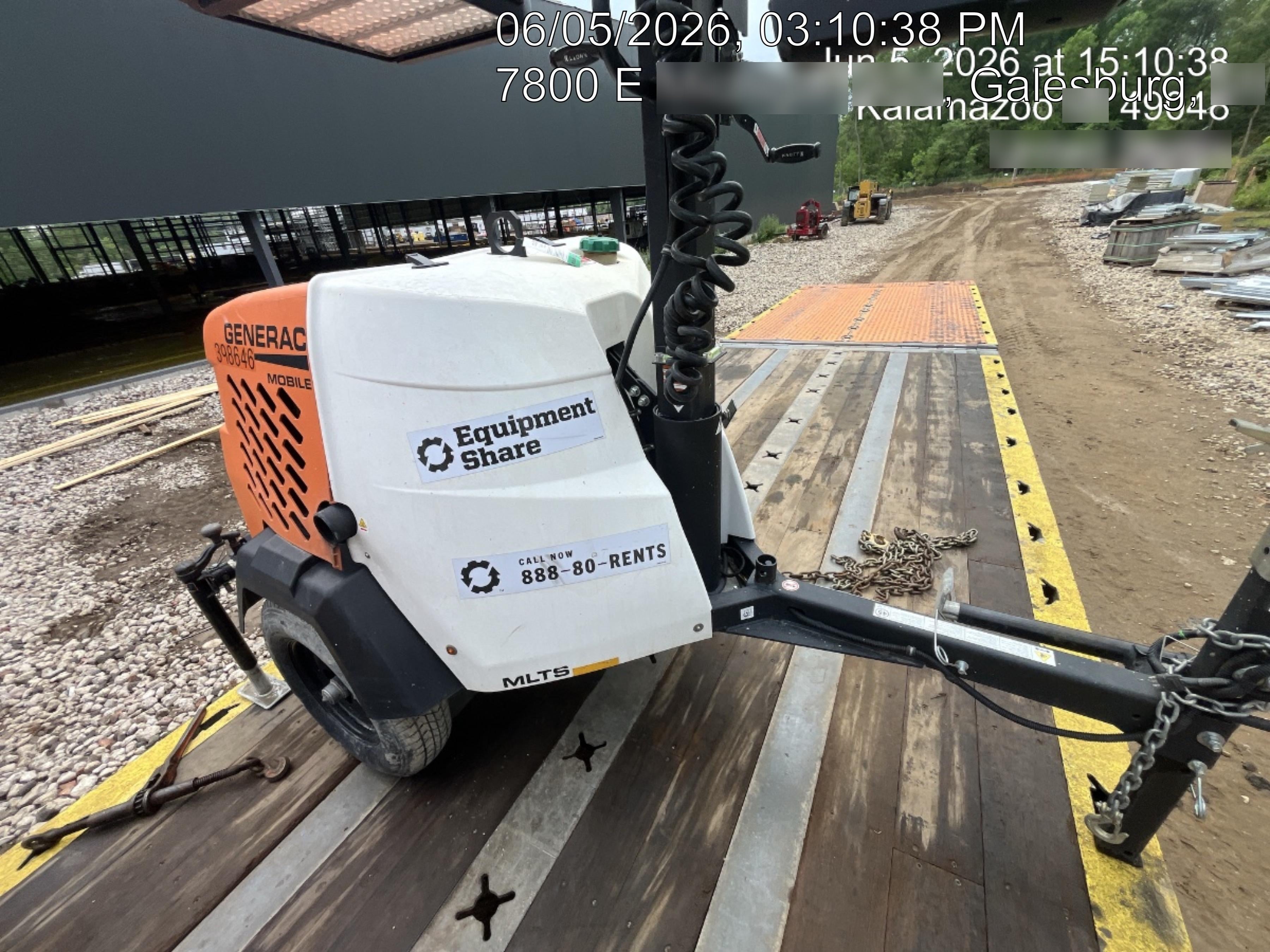 2024 Generac MLT2 Diesel, Flex Switch 120V Input, Powerzone Controller, 
(4) 320W LED Lights, 4kW Generator, 39.9 Gal Fuel Tank, 2" Ball, T3