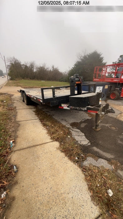 2024 TEXAS PRIDE TRAILERS 21' Lowboy Gravity Tilt Bed 14K Bumper Pull Trailer