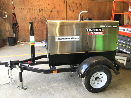 2019 Lincoln Electric Vantage 322 Welder Ready-Pak 3, Two wheel trailer, Fender and Light kit, Cable Rack
