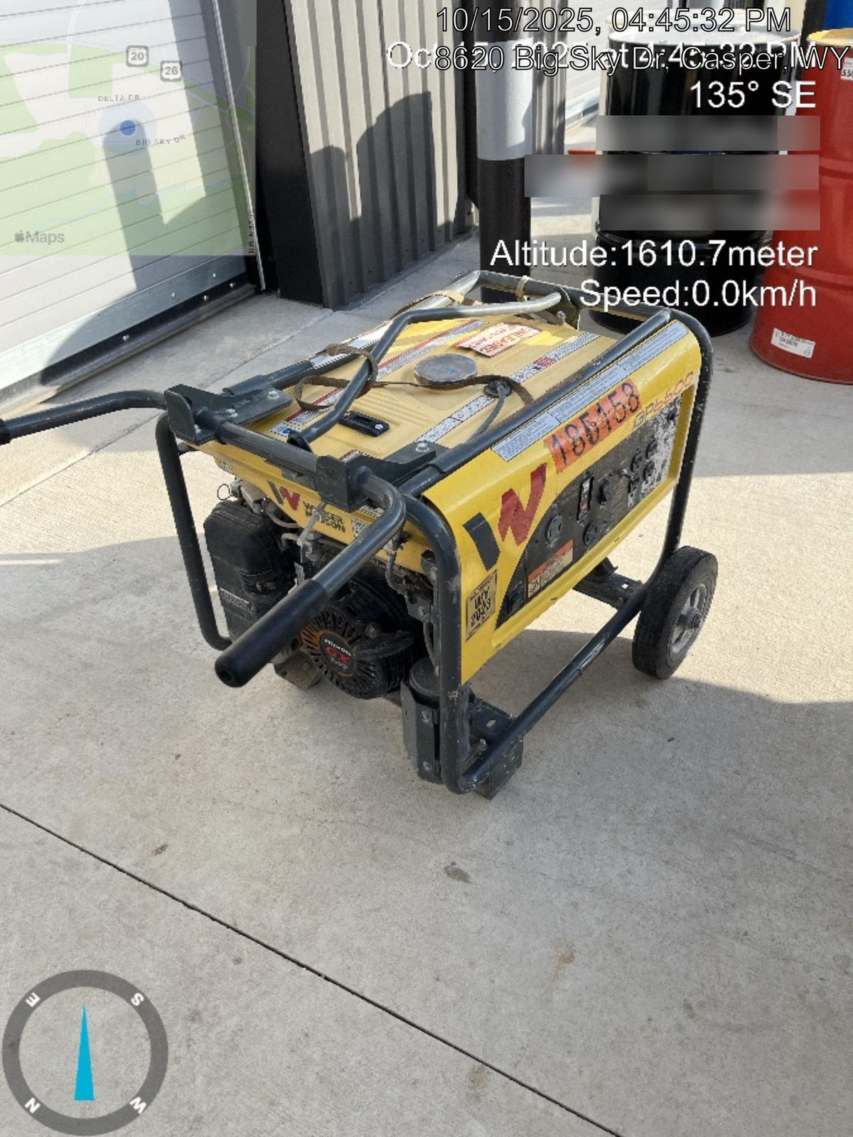 2021 Wacker Neuson GP6600A Standard 6.6kW Generator, Includes Wheel Kit. P/N: 5100042220