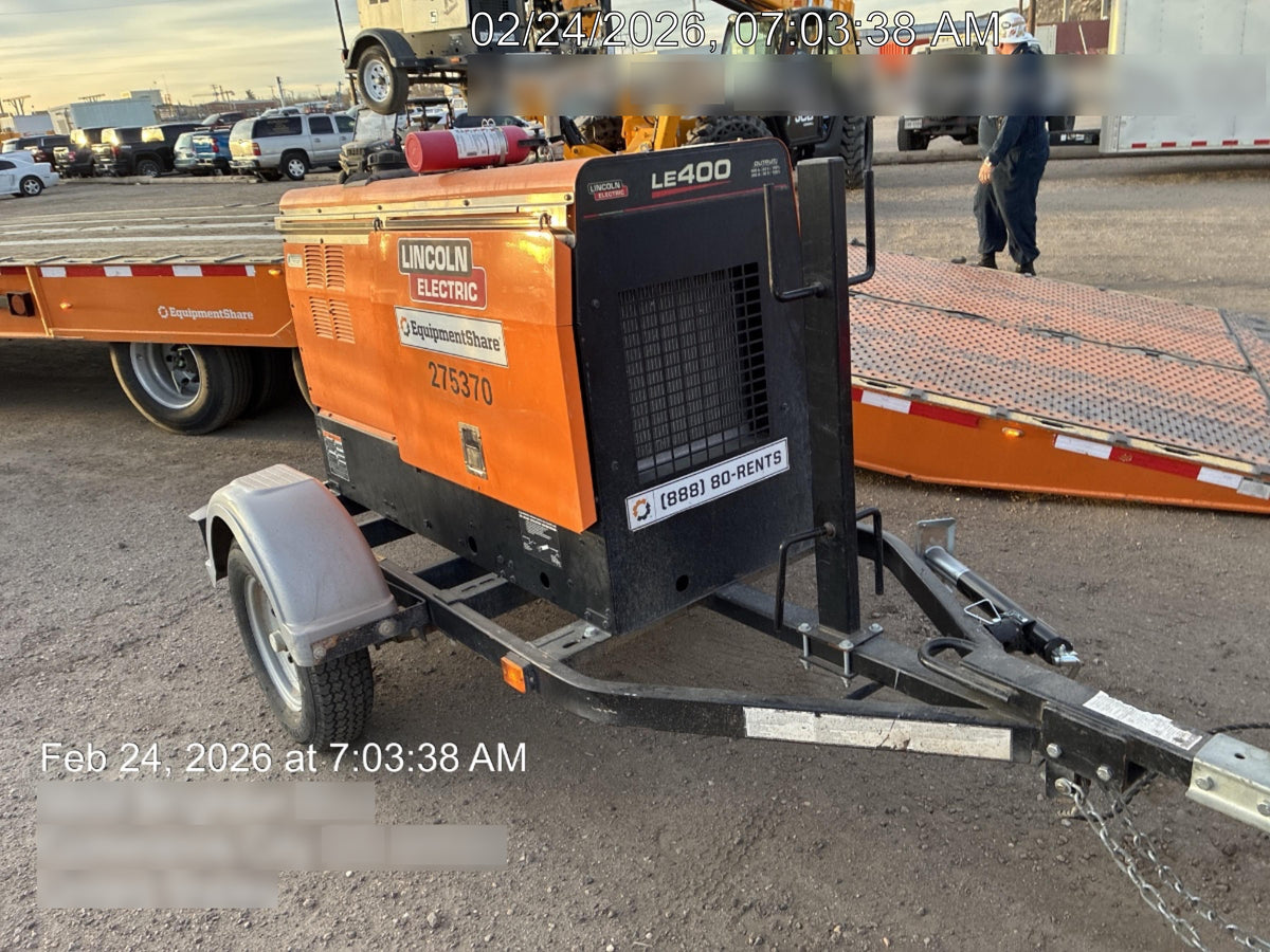 2022 Lincoln Electric LE400 Kubota V1505, Trlr, Cable Rack, Light Kit, ES Decals, T3