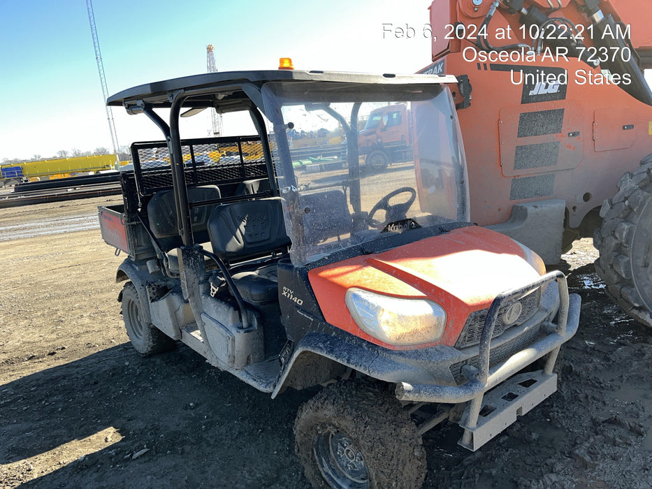 2022 Kubota RTV-X1140W-H Plastic Canopy, Windshield Acrylic Clear, LED Strobe Light, Wire Harness Kit, Back up Alarm