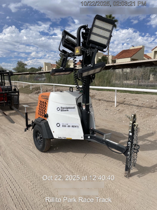 2024 Generac MLT2 Diesel, Flex Switch 120V Input, Powerzone Controller, 
(4) 320W LED Lights, 4kW Generator, 39.9 Gal Fuel Tank, 2" Ball, T3