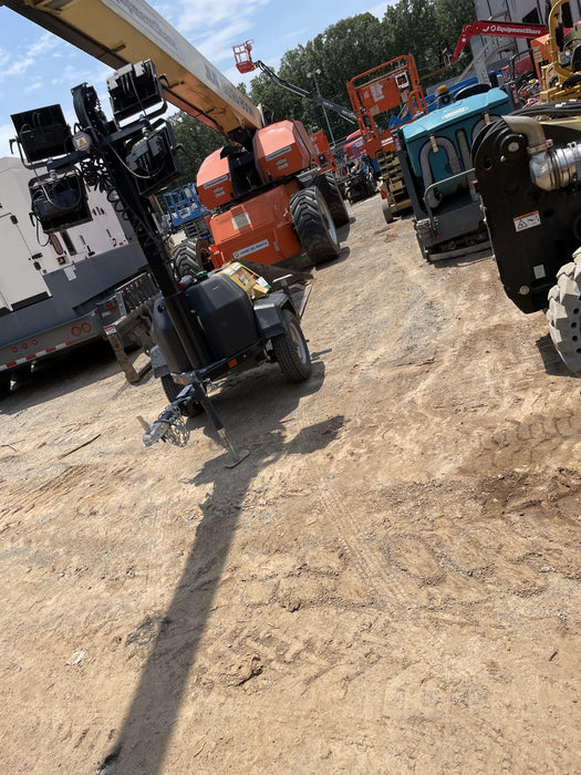 2022 Allmand NLV3GR (4) LED Light Fixture 350W, 23' Vertical Mast, 3kW Prime, Towable, Deep Sea L401, Leveling Jacks, Yanmar T4F 5.8hp