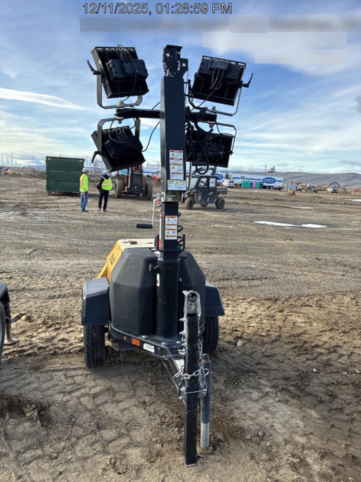 2020 Allmand NLV3GR (4) LED Light Fixture 350W, 23' Vertical Mast, 3kW Prime, Towable, Deep Sea L401, Leveling Jacks, Yanmar T4F 5.8hp