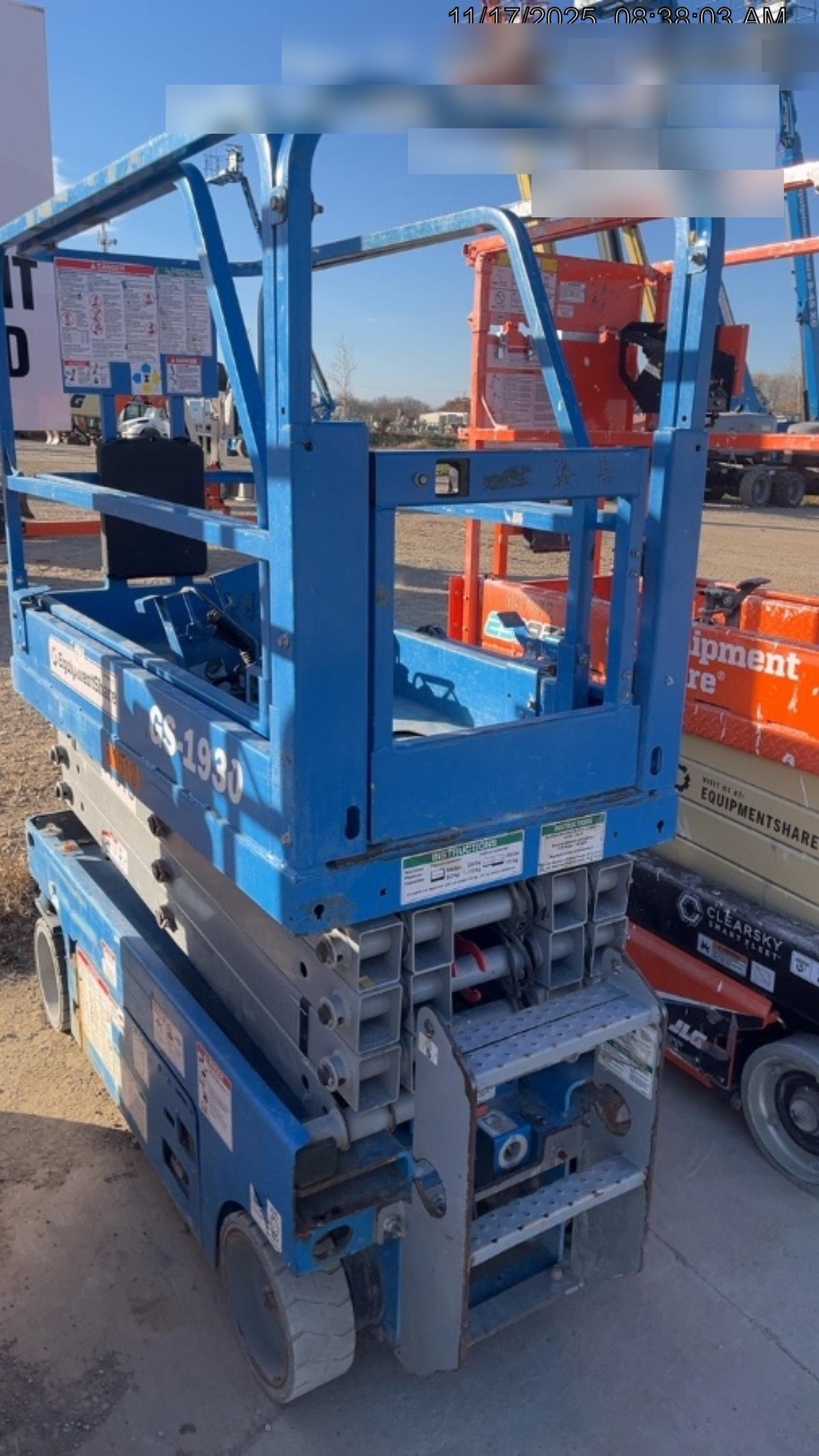 2020 Genie GS-1930 Solid Non Marking Tires, Beacon, Folding rails with half height swing gate