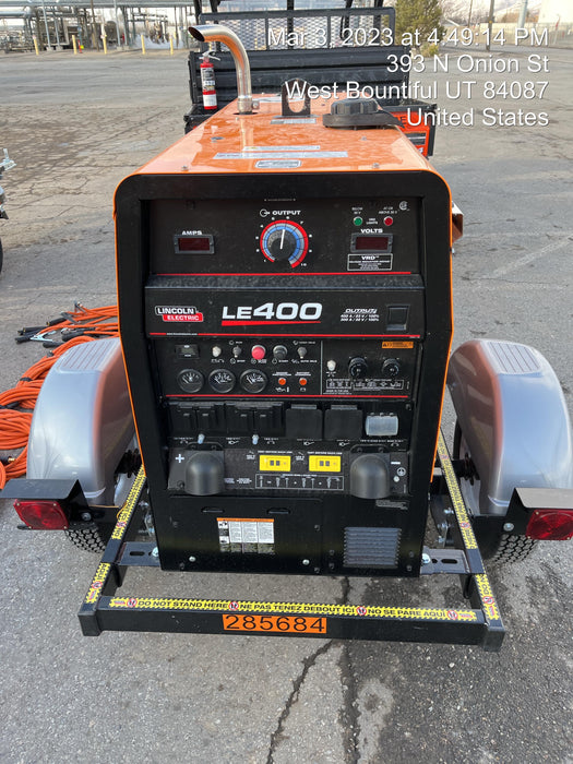 2022 Lincoln Electric LE400 Kubota V1505, Trlr, Cable Rack, Light Kit, ES Decals, T3