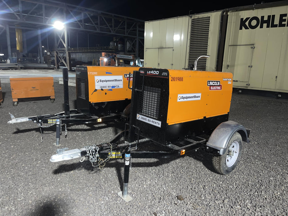 2022 Lincoln Electric LE400 Kubota V1505, Trlr, Cable Rack, Light Kit, ES Decals, T3