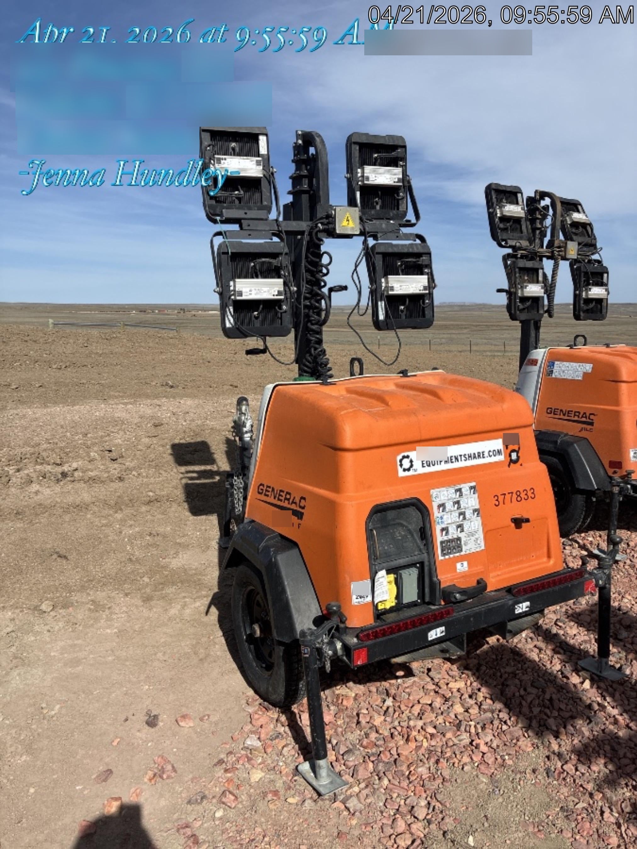 2023 Generac MLT2 Diesel, Flex Switch 120V Input, Powerzone Controller, 
(4) 320W LED Lights, 4kW Generator, 39.9 Gal Fuel Tank, 2" Ball, T3