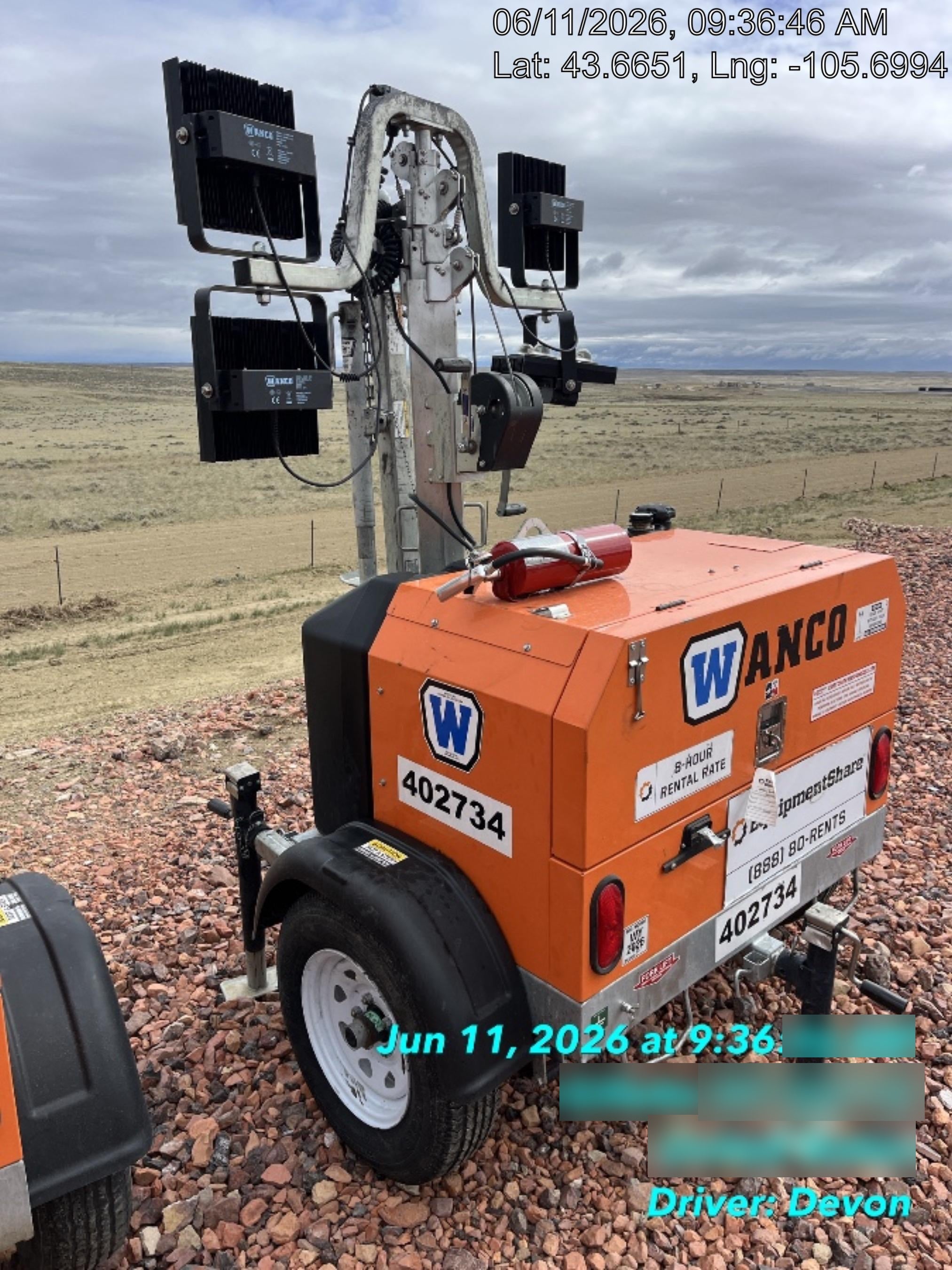 2024 Wanco WLTT-4MM4K Diesel, Deep Sea Controller, Shore Power Plug, Auto Start, (4) 350W LED Floodlights, 4kW Generator, 60 Gal Fuel Tank, 2" Ball, T3