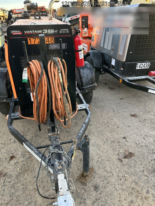 2021 Lincoln Electric Vantage 322 Vantage 322 Ready Pak 3 w/ Decals, ORANGE (includes trailer, cable rack, fender light kit) NO Telematics