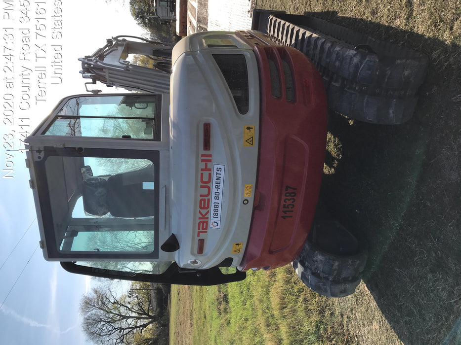 2020 Takeuchi TB250-2C Cab/Heat/Air, Rubber Tracks, Manual TAG QC