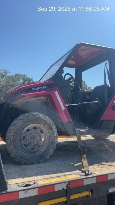 2021 Yanmar YU1000 Canopy, Steel Wheel, Poly WindShield, Beacon, Backup Alarm