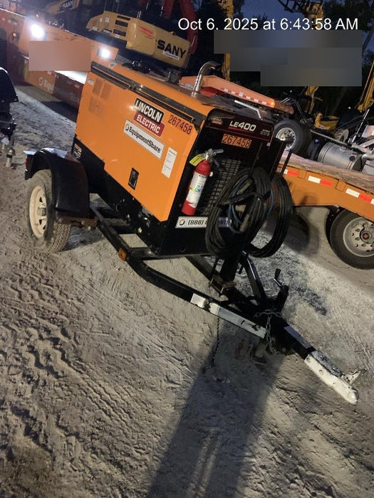 2022 Lincoln Electric LE400 Kubota V1505, Trlr, Cable Rack, Light Kit, ES Decals, T3