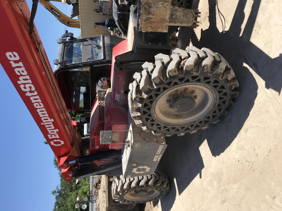 2019 Manitou MTA12042 Cab/Heat/Air, 120 HP, Solid Tires, Work Lights, Lift Hook, Auxiliary Hydraulics w/66" Carriage and 60" Forks