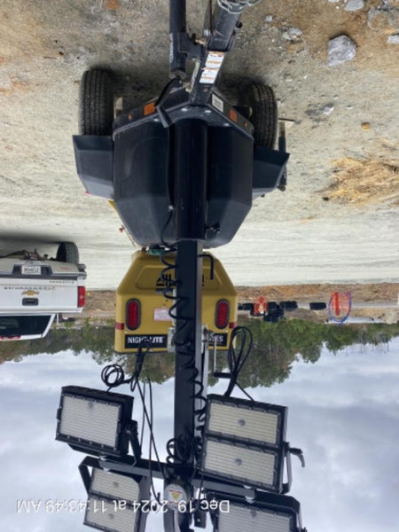 2021 Allmand NLV3GR (4) LED Light Fixture 350W, 23' Vertical Mast, 3kW Prime, Towable, Deep Sea L401, Leveling Jacks, Yanmar T4F 5.8hp