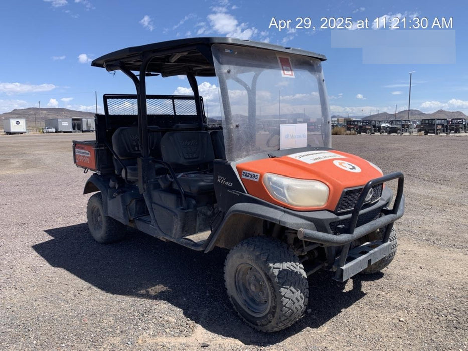 2022 Kubota RTV-X1140W-H Plastic Canopy, Windshield Acrylic Clear, LED Strobe Light, Wire Harness Kit, Back up Alarm