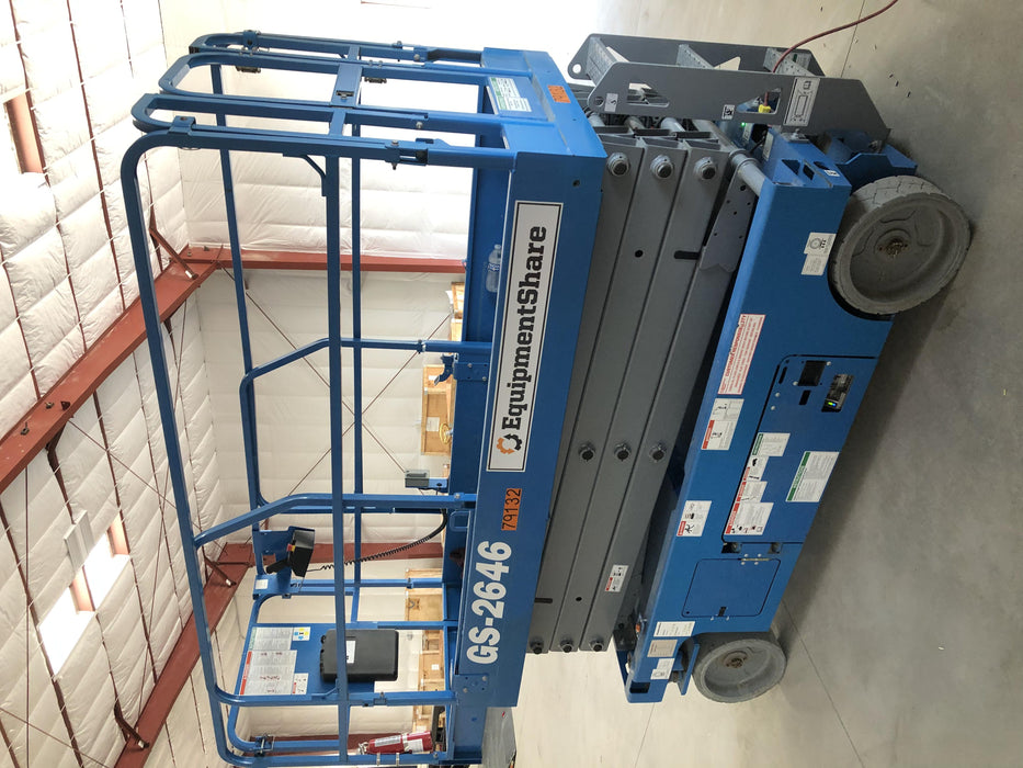 2019 Genie GS-2646 folding rails with full height swing gate