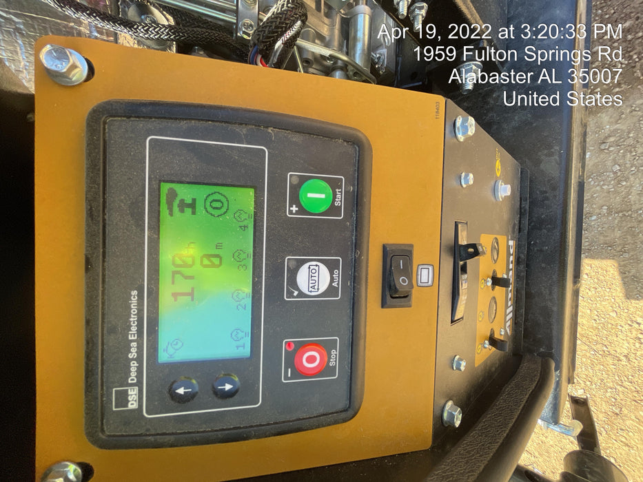 2022 Allmand NLV3GR (4) LED Light Fixture 350W, 23' Vertical Mast, 3kW Prime, Towable, Deep Sea L401, Leveling Jacks, Yanmar T4F 5.8hp