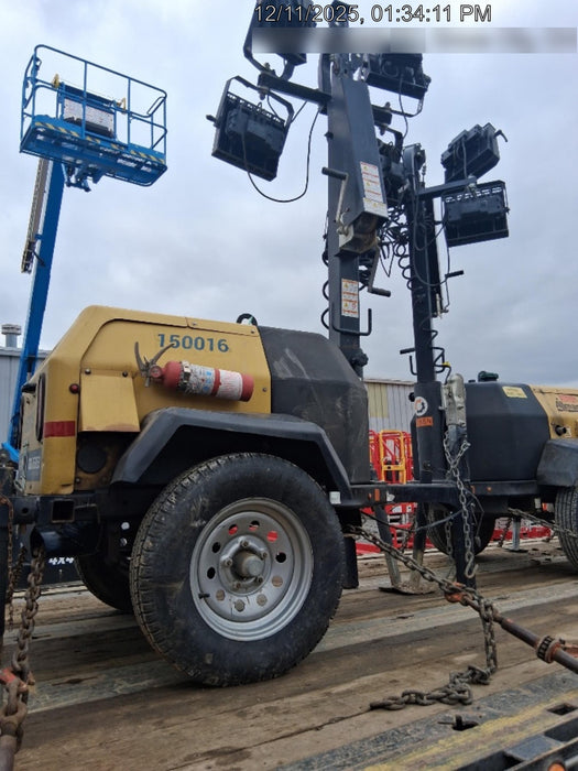 2022 Allmand NLV3GR (4) LED Light Fixture 350W, 23' Vertical Mast, 3kW Prime, Towable, Deep Sea L401, Leveling Jacks, Yanmar T4F 5.8hp