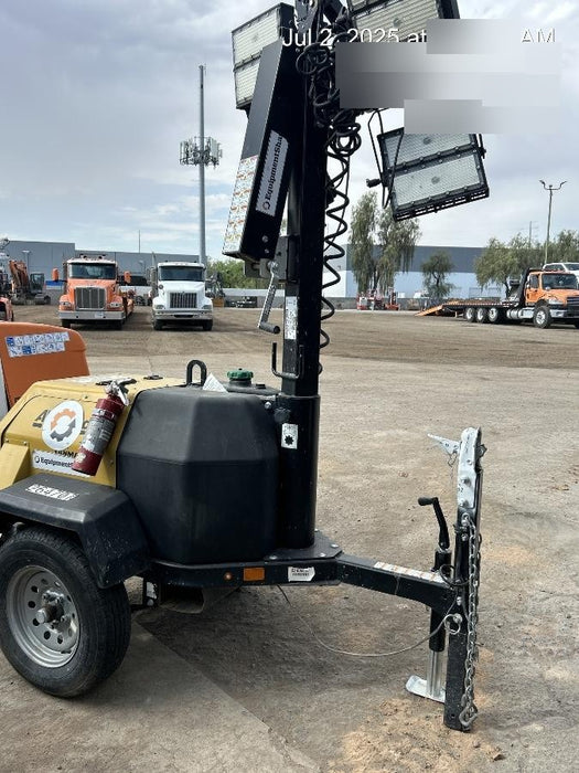 2022 Allmand NLV3GR (4) LED Light Fixture 350W, 23' Vertical Mast, 3kW Prime, Towable, ES Decals, T3