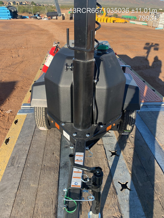 2022 Allmand NLV3GR (4) LED Light Fixture 350W, 23' Vertical Mast, 3kW Prime, Towable, ES Decals, T3