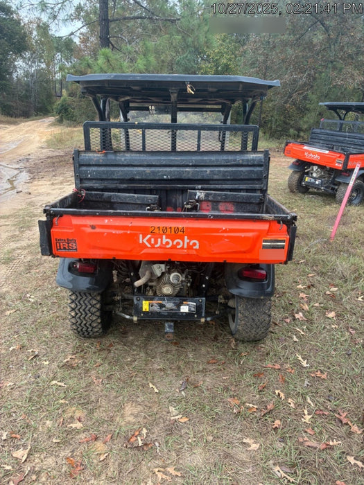 2022 Kubota RTV-X1140W-H Plastic Canopy, Windshield Acrylic Clear, LED Strobe Light, Wire Harness Kit, Back up Alarm