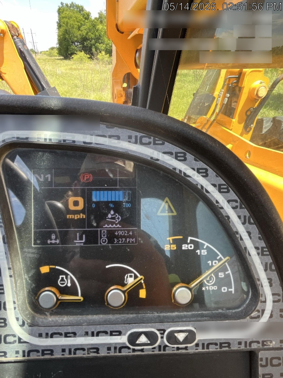 2019 JCB 512-56 109 HP w/Open ROPS, Beacon, Aux Hydraulics, Worklights, Solid Tires 60" Carriage/Forks