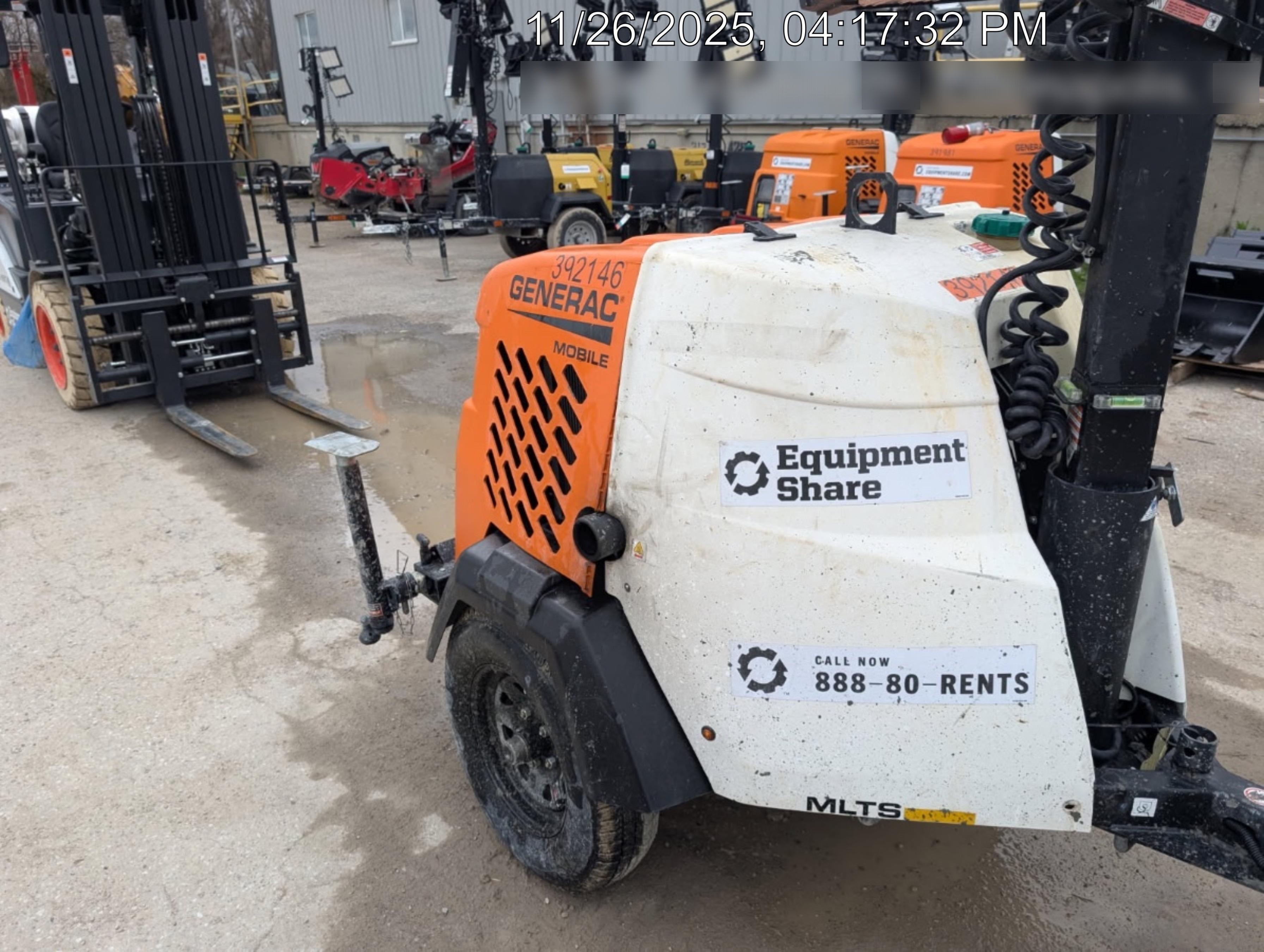2024 Generac MLT2 Diesel, Flex Switch 120V Input, Powerzone Controller, 
(4) 320W LED Lights, 4kW Generator, 39.9 Gal Fuel Tank, 2" Ball, T3