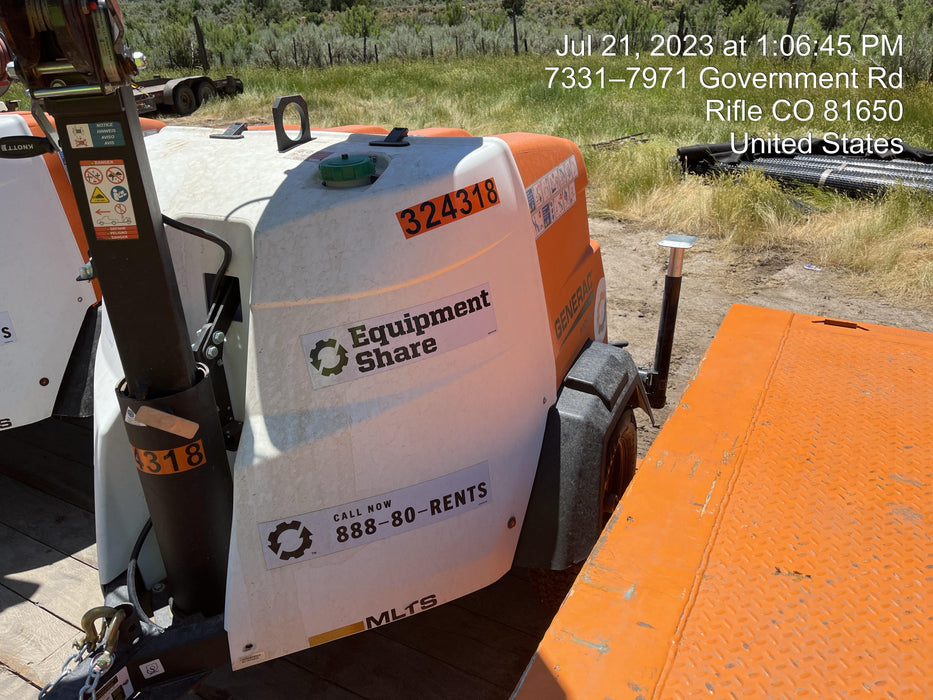 2023 Generac MLT2 Diesel, Flex Switch 120V Input, Powerzone Controller, (4) 320W LED Lights, 4kW Generator, 39.9 Gal Fuel Tank, 2" Ball, T3