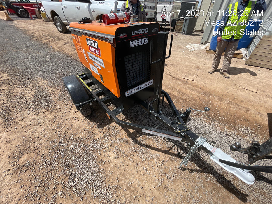 2023 Lincoln Electric LE400 Kubota V1505, Trlr, Cable Rack, Light Kit, ES Decals, T3