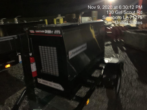 2019 Lincoln Electric Vantage 322 Ready-Pak 3, Two Wheel Trailer, Fender and Light Kit, Cable Rack