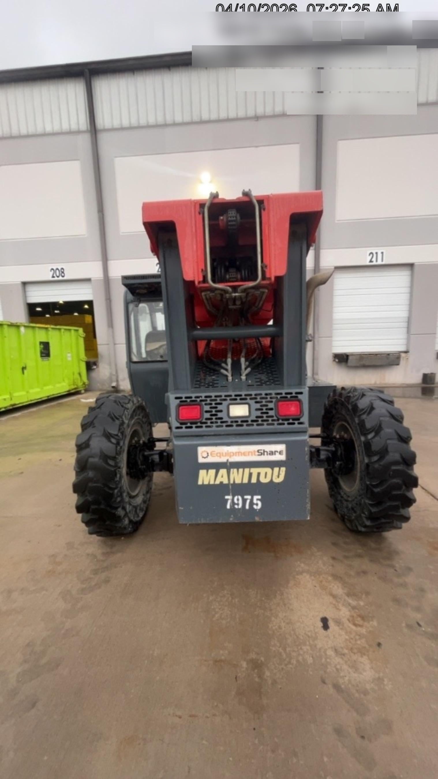 2018 Manitou MTA10055 Manitou MTA 10055 w/Cab/Heat/AC, Work Lights/Strobe, Aux Hyd, Solid Tires, Lift Hook, 66" Carriage, 60" Forks
