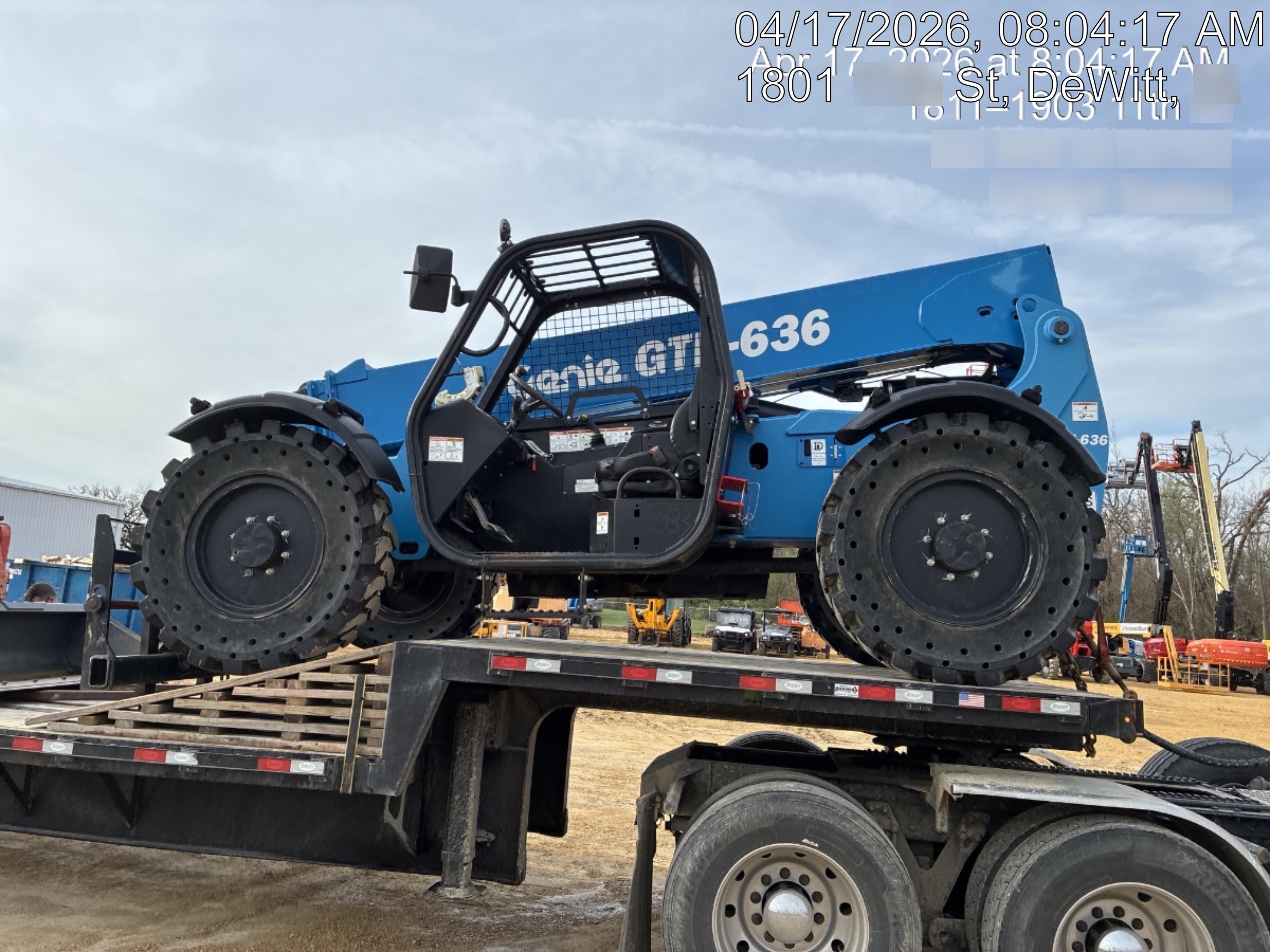 2018 Genie GTH-636 Genie GTH-636 w/Open ROPS, Solid Tires, Work Light/Beacon, 48" Carriage and Forks