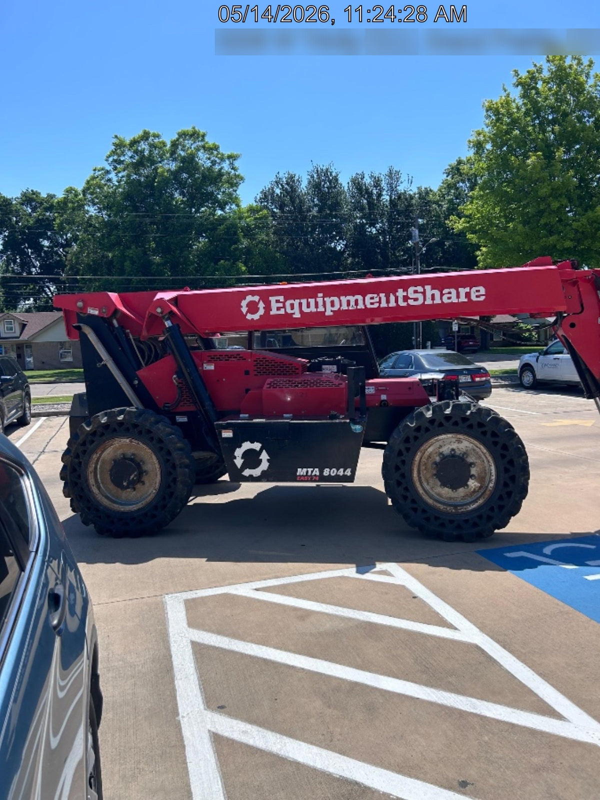 2019 Manitou MTA8044 74hp T4F, Open ROPS, Cab and Boom LED work lights, Auxiliary Hydraulics, Solid Tires, Amber strobe, Lift Hook w/66" Carriage, 60" Forks