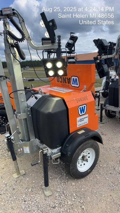 2024 Wanco WLTT-4MM4K Diesel, Deep Sea Controller, Shore Power Plug, Auto Start, (4) 350W LED Floodlights, 4kW Generator, 60 Gal Fuel Tank, 2" Ball, T3