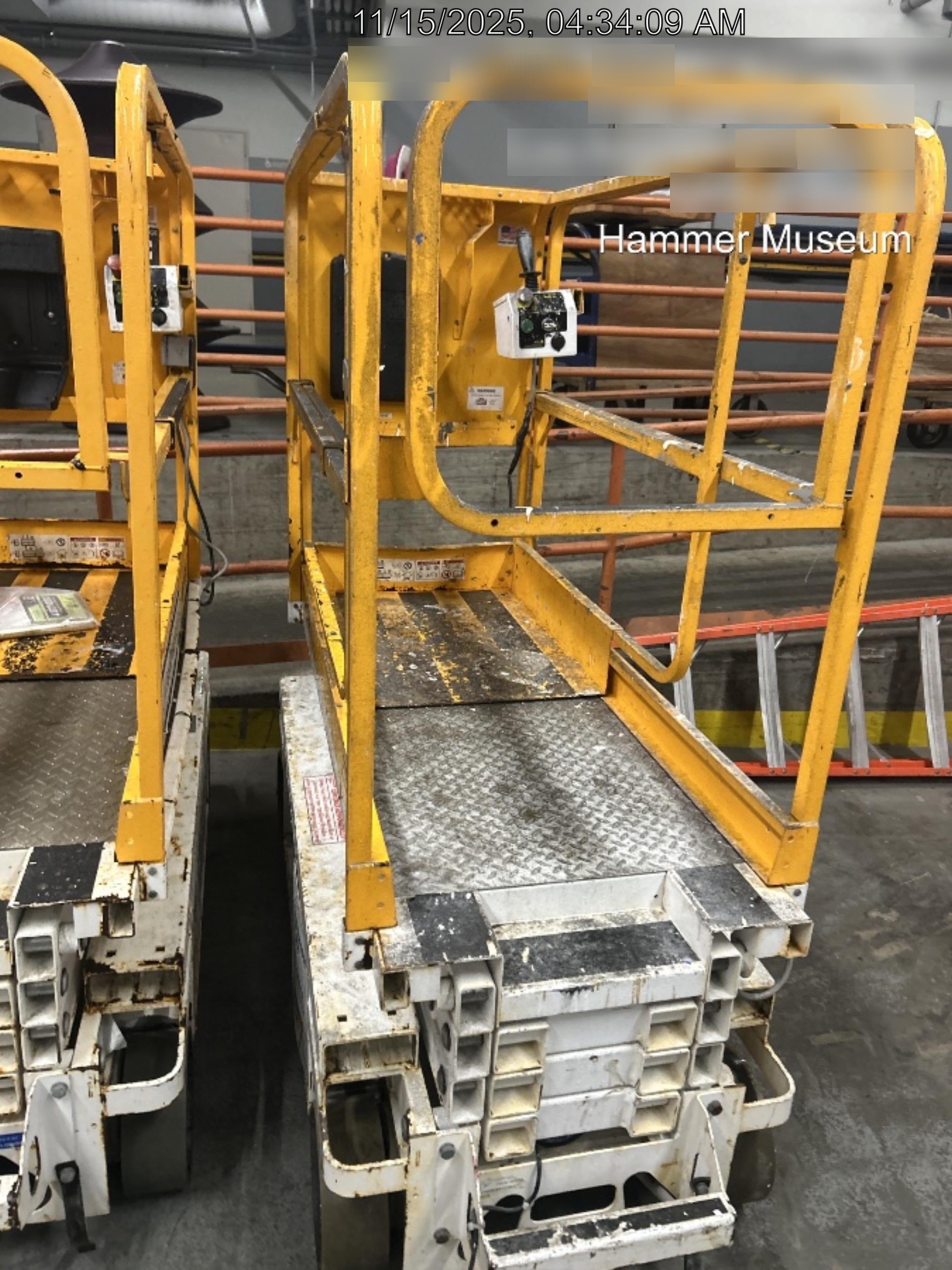 Custom Equipment HB-1430 <ul>
 <li>Hy-Brid Scissor Lift</li>
  <li>Platform capacity up to 670 lbs.</li>
  <li>Working height up to 20 ft</li>
  <li>Weighs under 1,700 lbs.</li>
  <li>Non-marking wheels </li>
</ul>