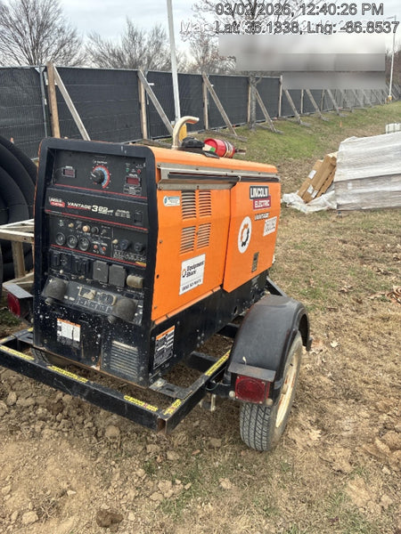 2021 Lincoln Electric Vantage 322 Vantage 322 Ready Pak 3 w/ Decals, ORANGE (includes trailer, cable rack, fender light kit) NO Telematics