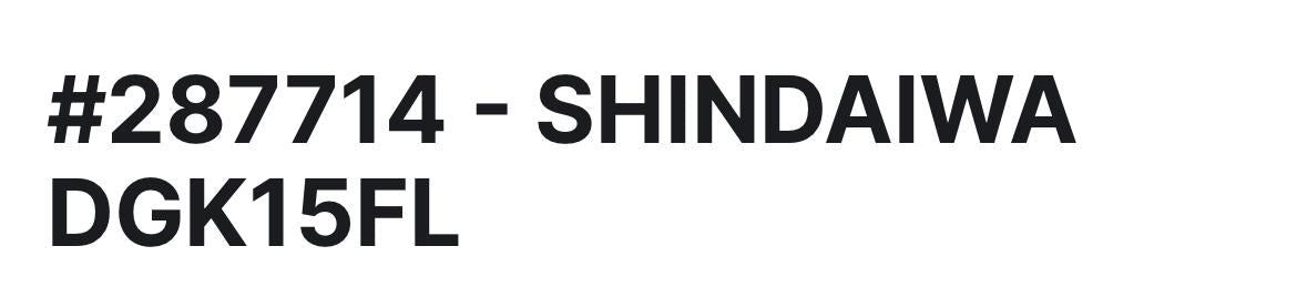 2023 SHINDAIWA DGK15FL