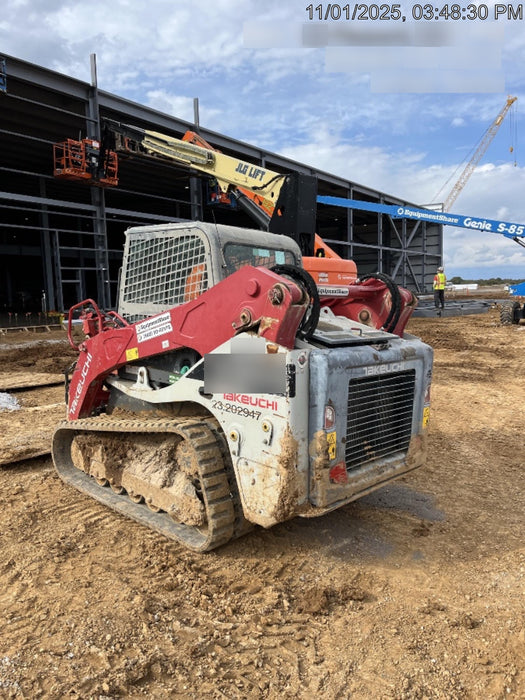 2019 Takeuchi TL12V2C Cab/Heat/Air w/Auxiliary Hydraulics, 2 Speed, Hydraulic QC 80" Tooth Bucket, 48" Pallet Forks