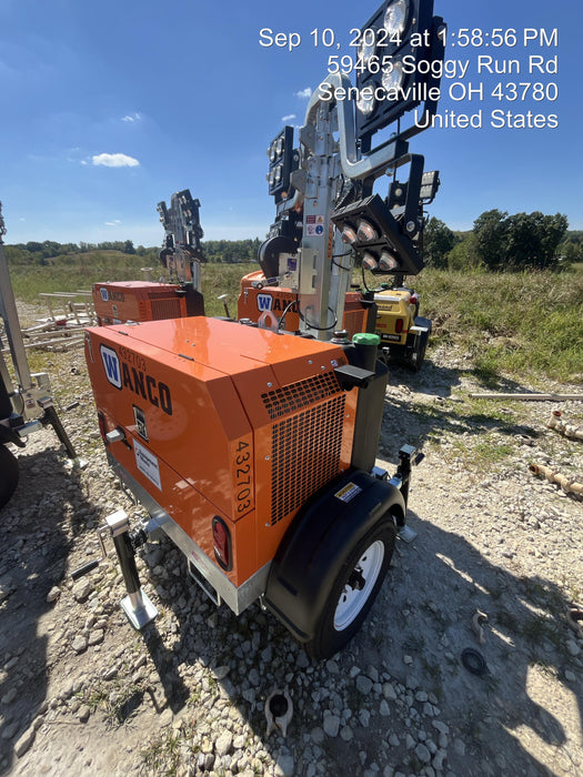 2024 Wanco WLTT-4MM4K Diesel, Deep Sea Controller, Shore Power Plug, Auto Start, (4) 350W LED Floodlights, 4kW Generator, 60 Gal Fuel Tank, 2" Ball, T3